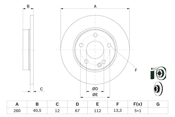 BOSCH Bremsscheibe voll 0 986 478 874 Bremsscheiben,Scheibenbremsen MERCEDES-BENZ,A-Klasse (W168)