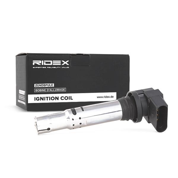RIDEX Zündspule 689C0003 Einzelzündspule VW,AUDI,SKODA,Golf IV Schrägheck (1J1),Golf V Schrägheck (1K1),POLO (9N_),TOURAN (1T1, 1T2),GOLF VI (5K1)
