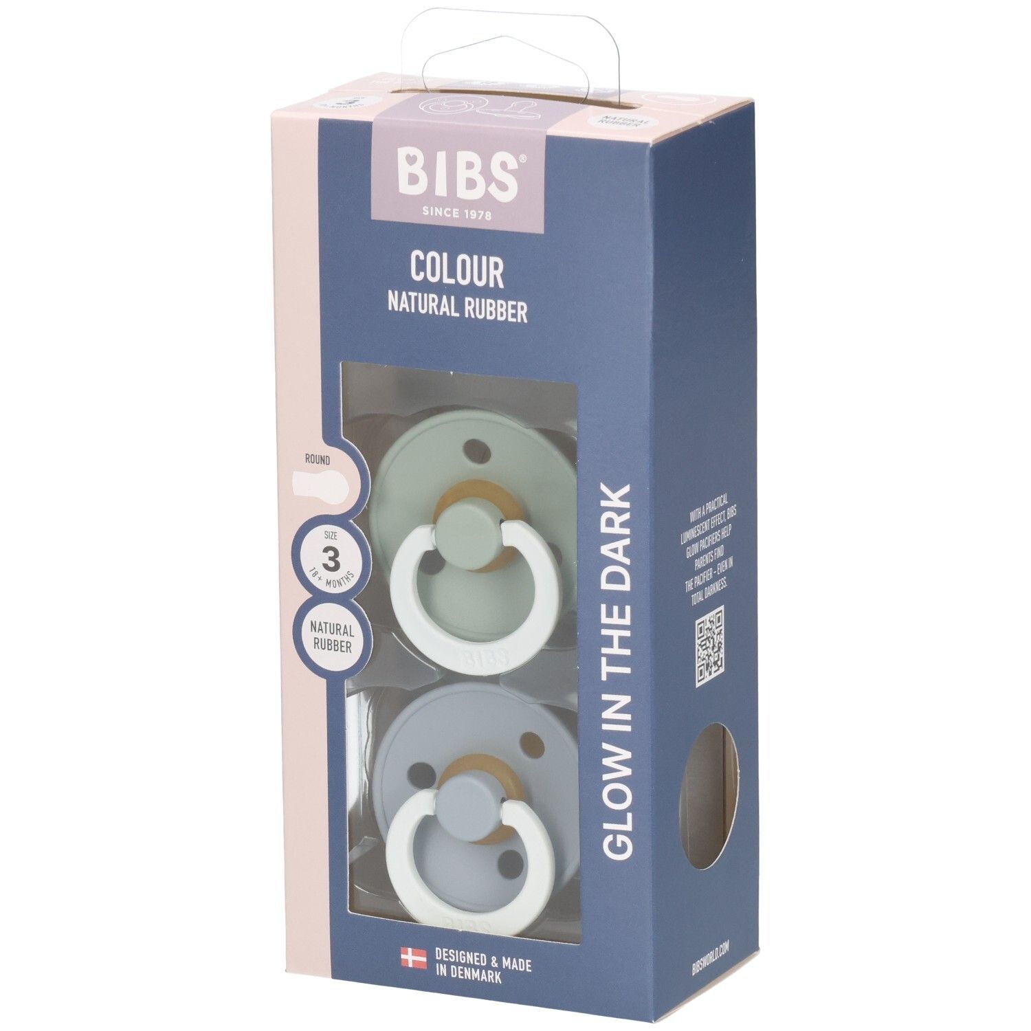 BIBS® BIBS COLOUR NIGHT Schnuller Salbei + 18 Monate