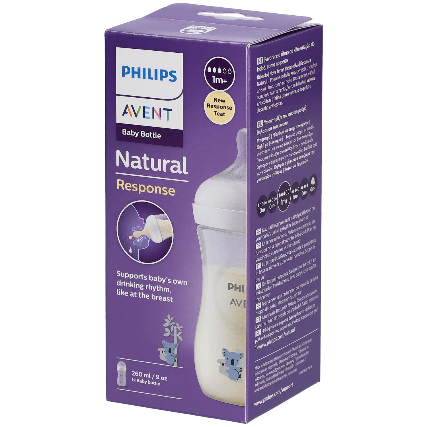 PHILIPS Avent Natural Response Babyflasche mit natürlicher Reaktion 260 ml SCY903/67
