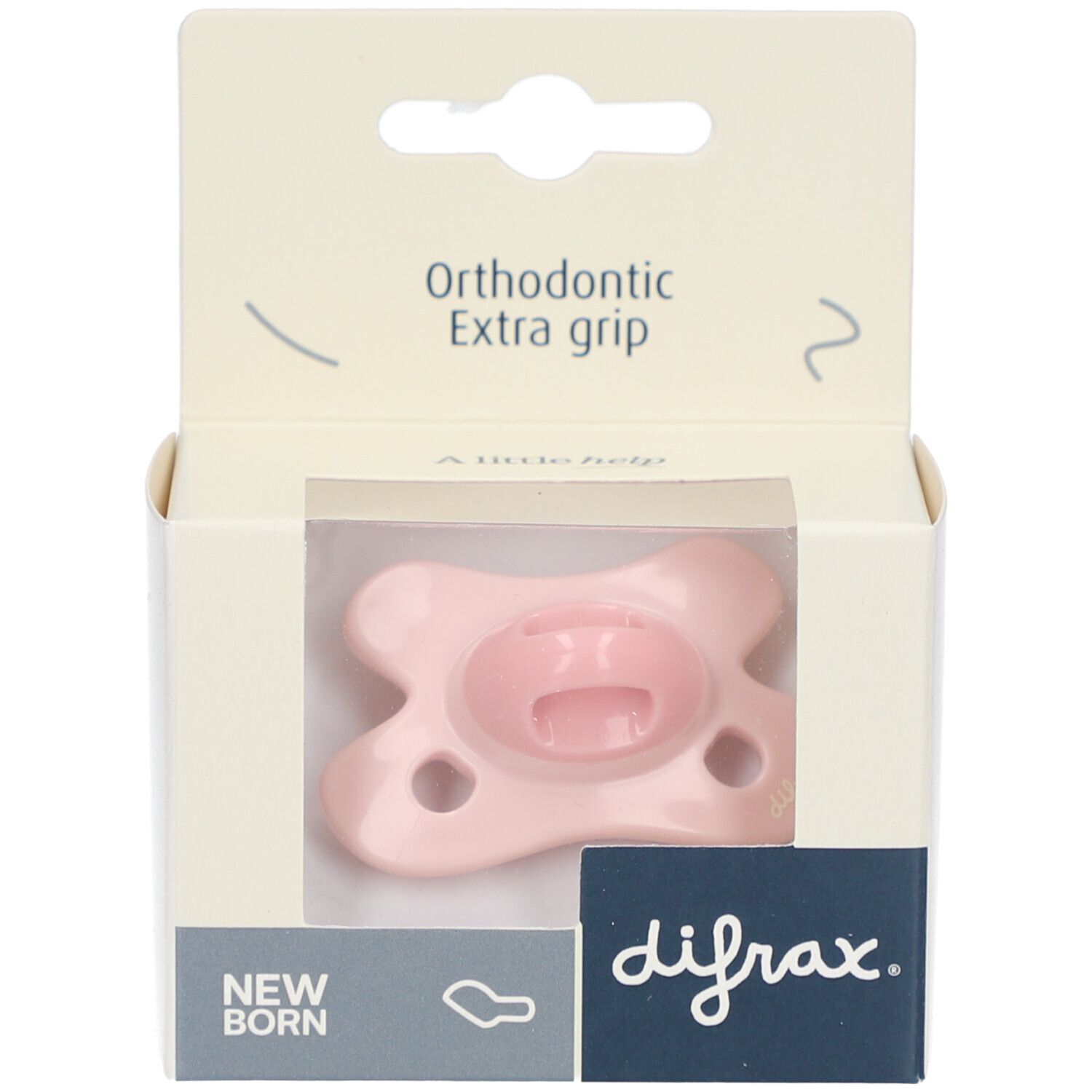 DIFRAX Schnuller Orthodontic, extra grip, für Neugeborene, pink