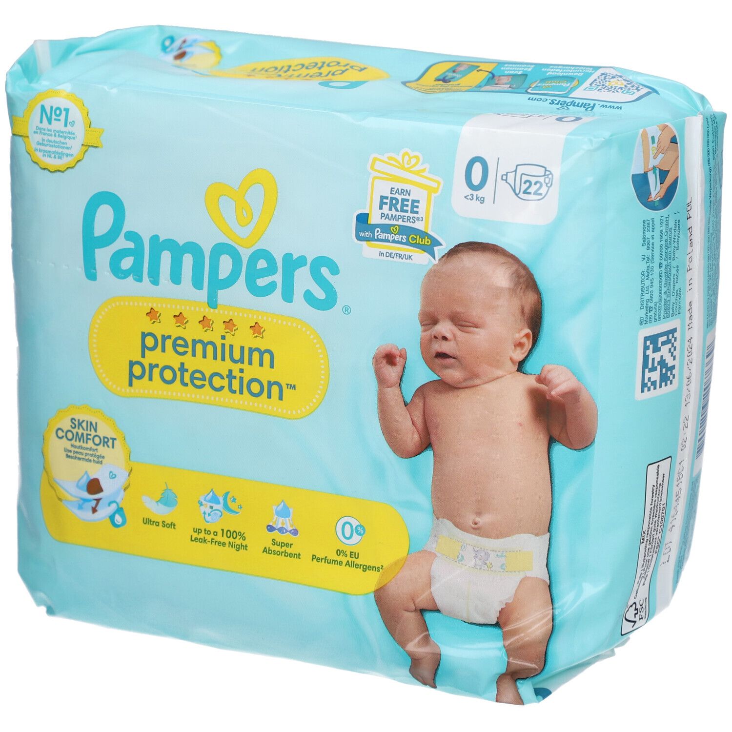 Pampers® Premium Protection™ Windeln Größe 0 | < 3 kg
