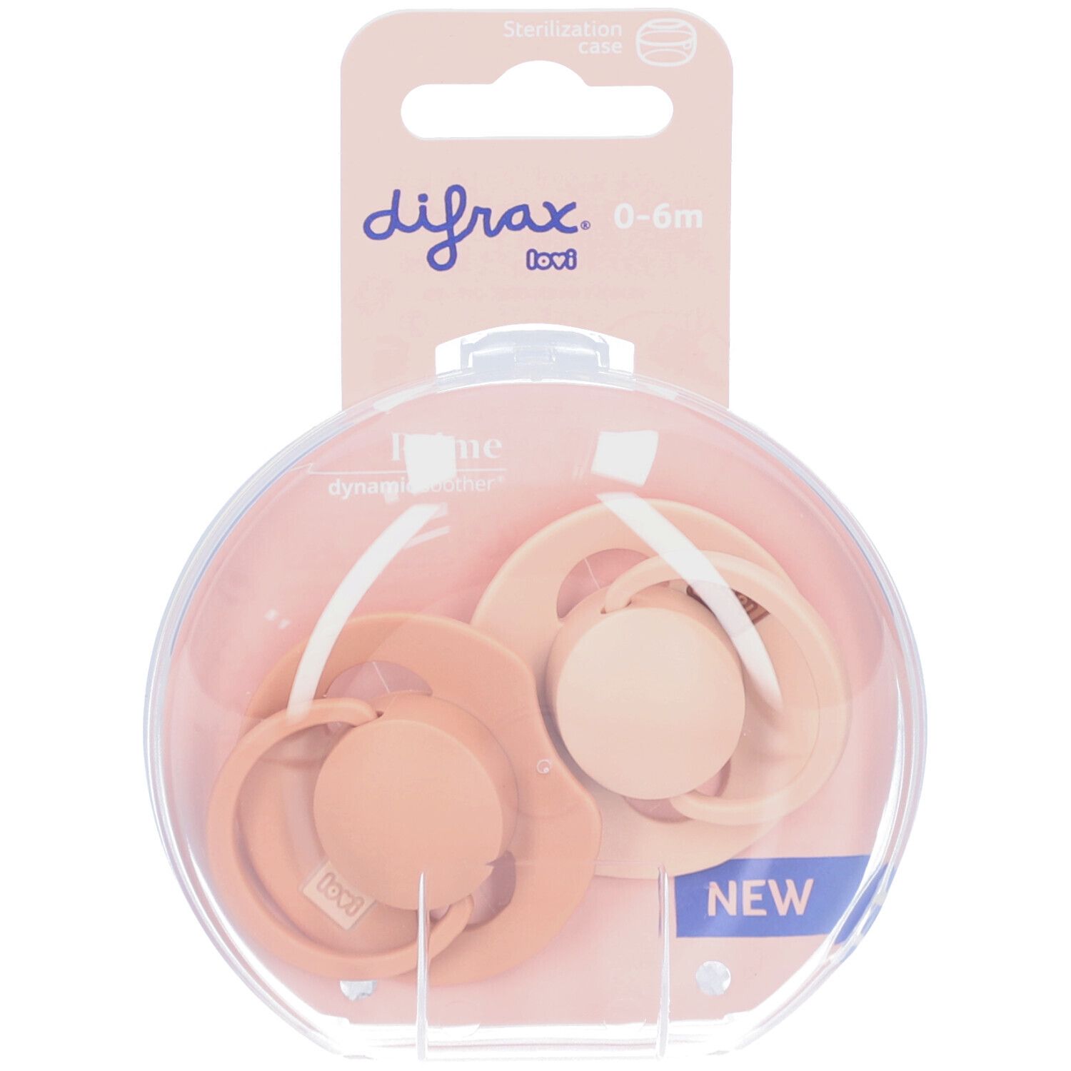 DIFRAX Schnuller LOVi, 0-6Moante, Nude/ Blush