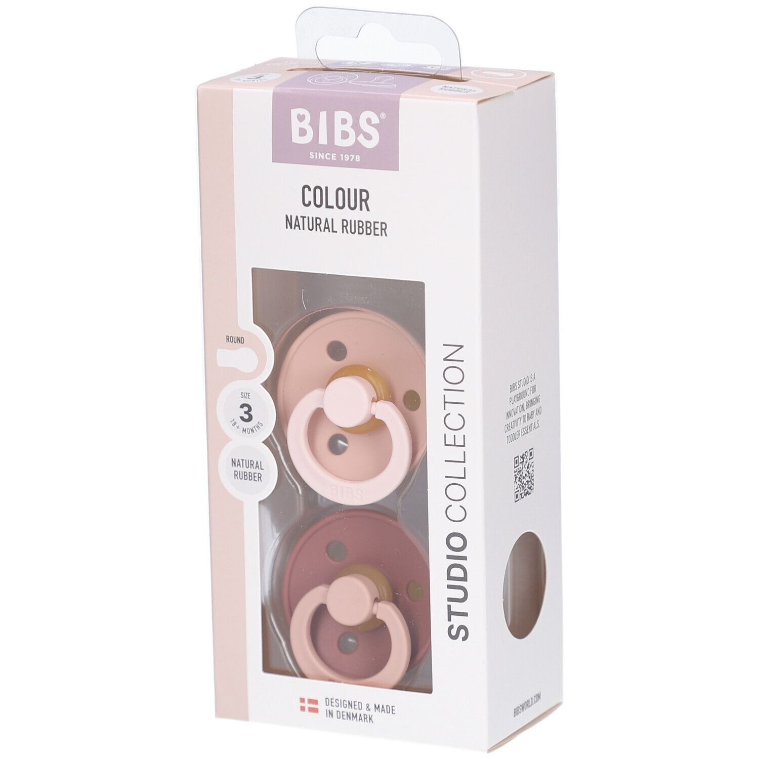 BIBS Schnuller Fusion 2-Pack Blush/Woodchuck Größe 3