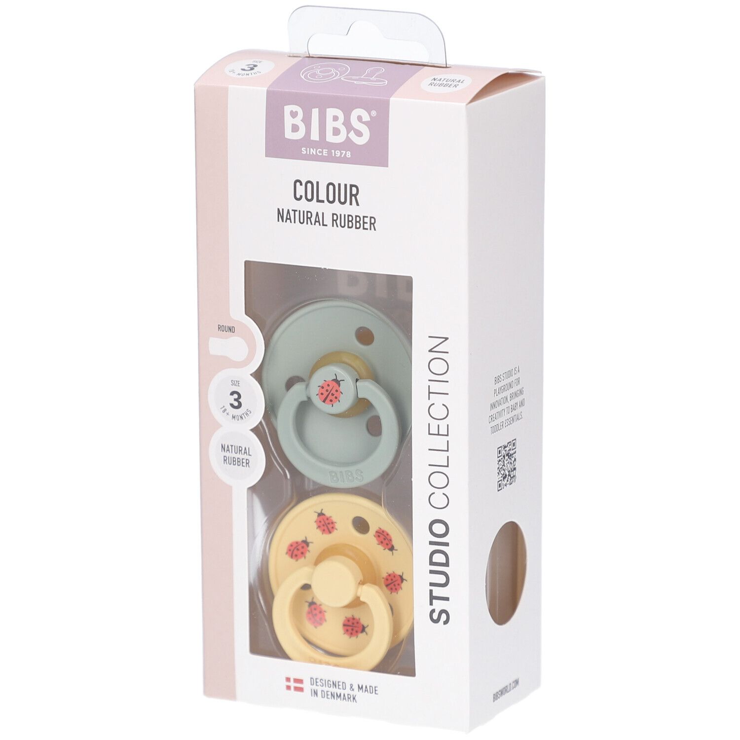 BIBS Studio Duo Garden Schnuller Lady Sage/Butter Größe 3 | 18+ Monate