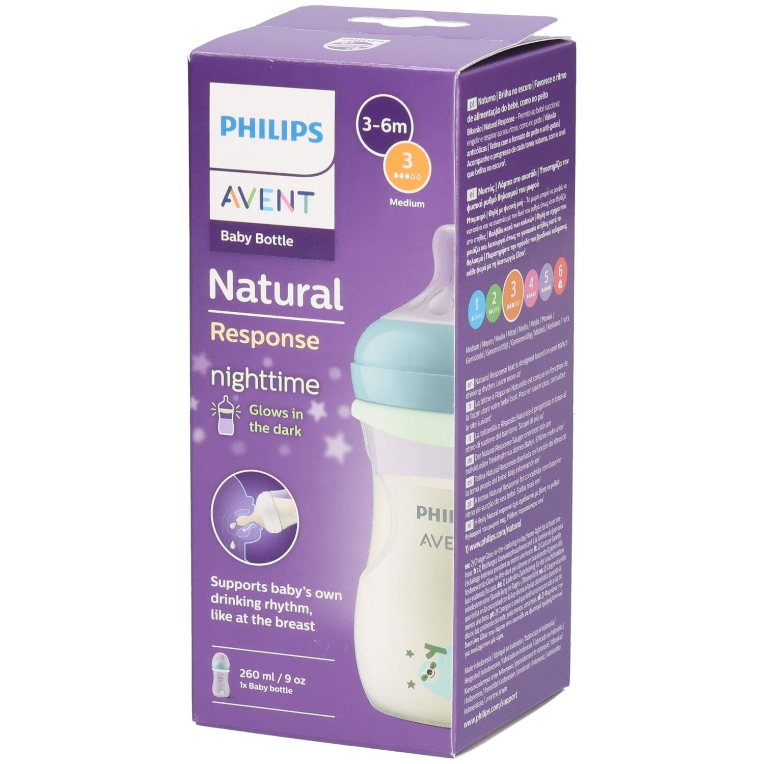 Philips AVENT Natural Nighttime Babyflasche blau