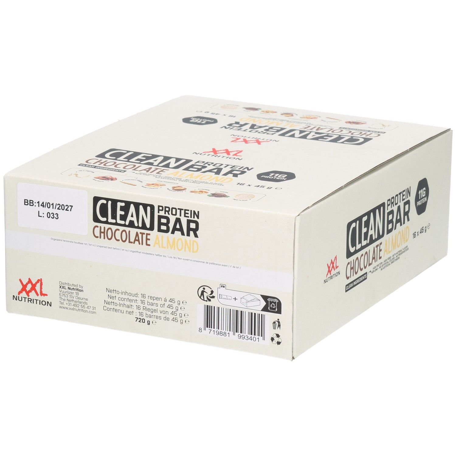 XXL Nutrition Clean Proteinriegel Schokolade-Mandel