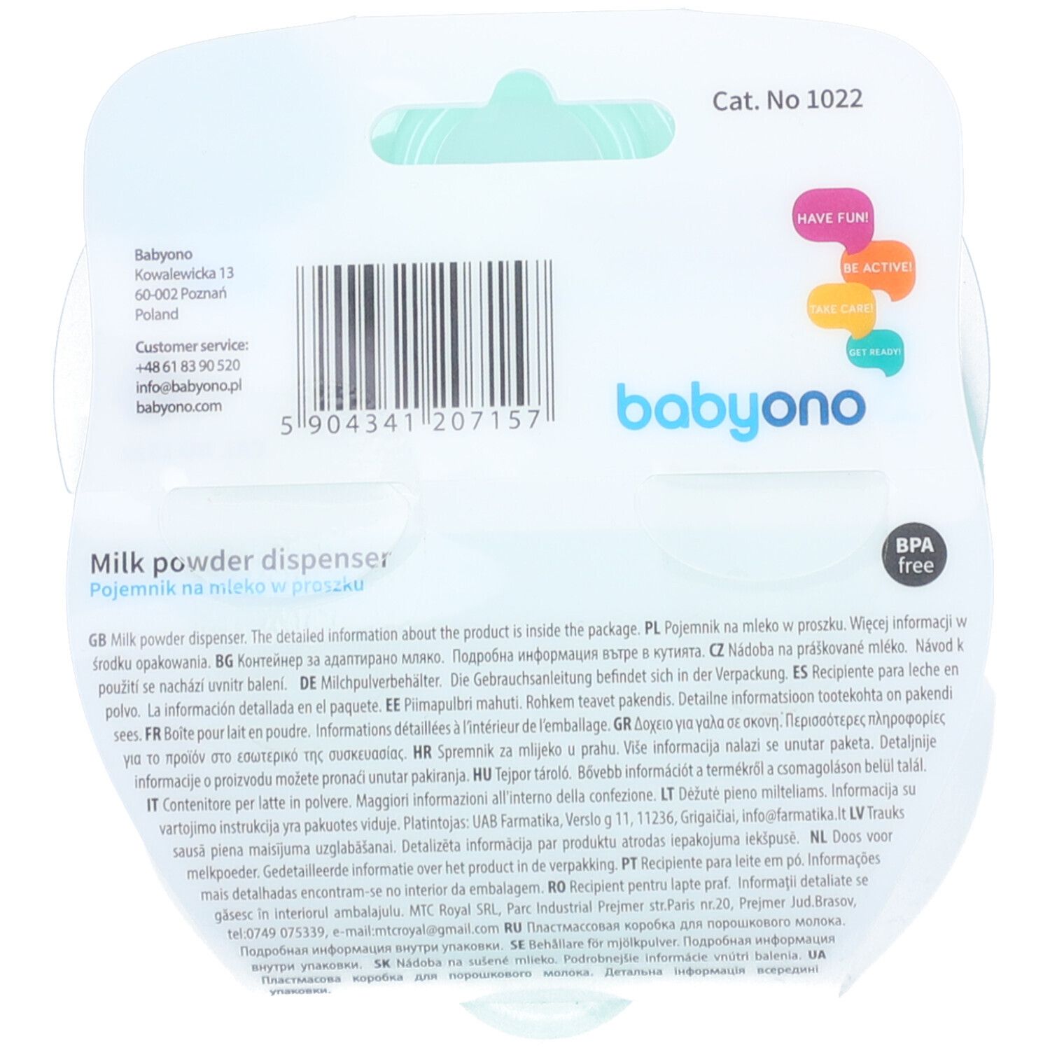 babyono Spender für Babynahrung in Pulverform