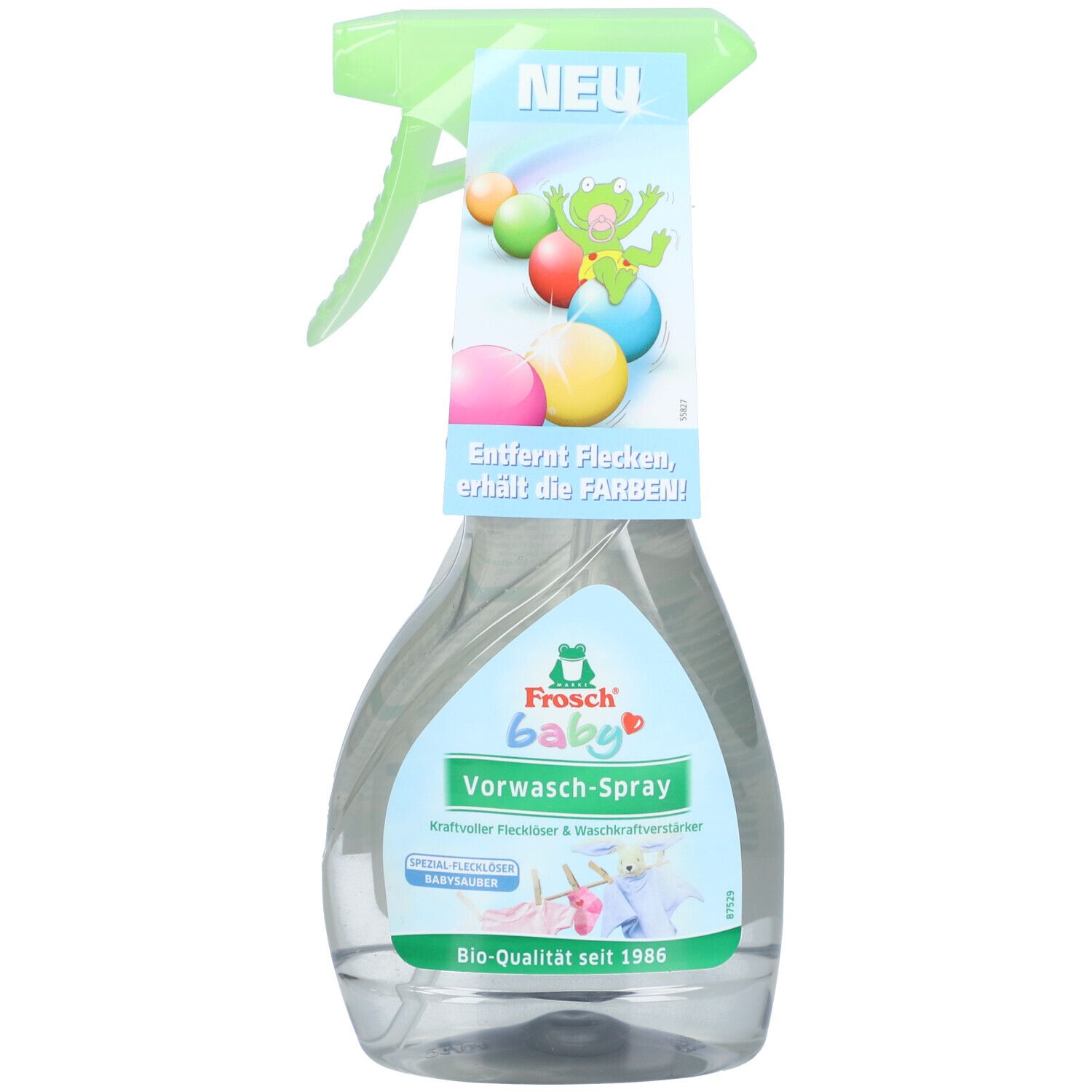 Frosch® Baby Vorwasch-Spray – Kraftvoller Flecklöser für Babykleidung