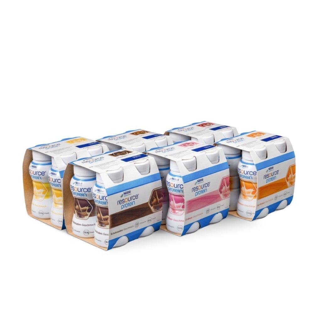 resource® protein Mischkarton | Hochkalorische Trinknahrung reich an Eiweiß | Aufbaukost bei Mangelernährung