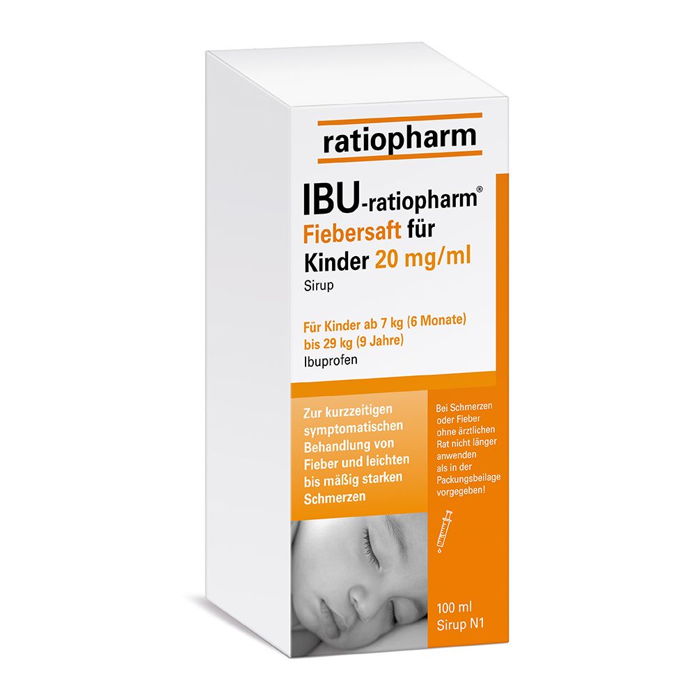 IBU-ratiopharm® Fiebersaft für Kinder 20 mg/ml: Gegen Schmerzen und Fieber - individuell dosierbar für Babys und Kinder