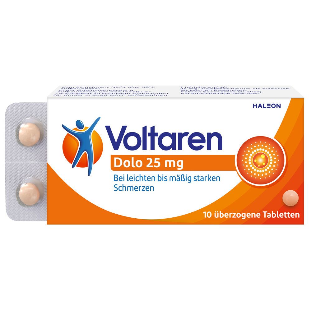 VOLTAREN Dolo 25 mg Diclofenac, bei Rückenschmerzen, Nackenschmerzen und Schulterschmerzen