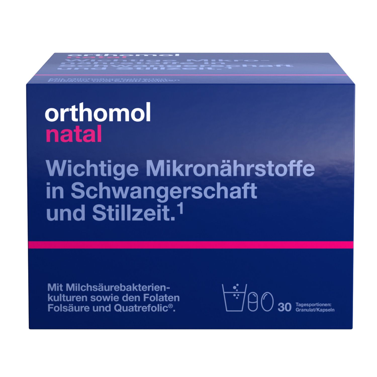 Orthomol Natal 30er Granulat/Kapseln - Mikronährstoffe für Schwangerschaft und Stillzeit