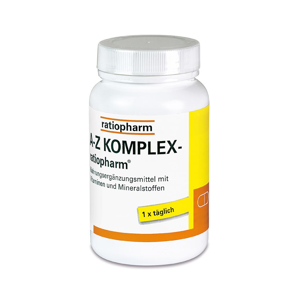A-Z Komplex-ratiopharm: Rundum gut versorgt - 23 essenzielle Vitamine und Mineralstoffe zur gezielten Versorgung
