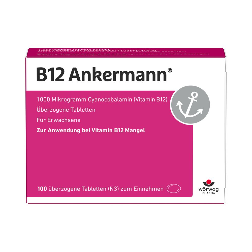 B12 Ankermann® bei Vitamin-B12-Mangel, 1.000 µg Vitamin B12