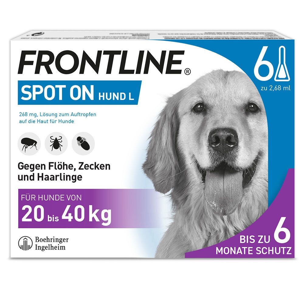 FRONTLINE® SPOT ON Hund (20-40kg) gegen Zecken und Flöhe