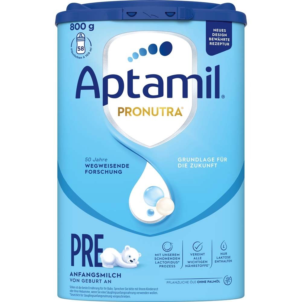 Aptamil Pronutra Pre – Anfangsmilch von Geburt an – Mit pflanzlichen Ölen ohne Palmöl