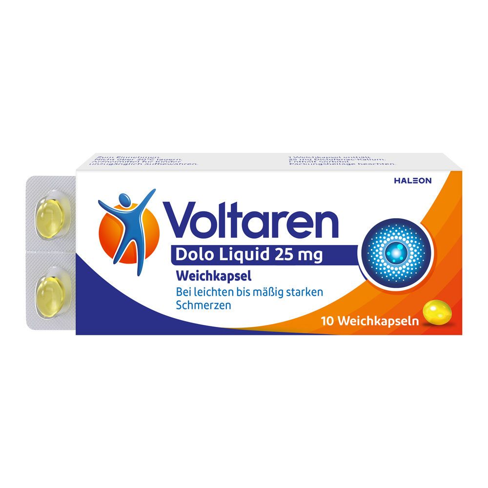 Voltaren Dolo Liquid 25 mg Weichkapseln, gegen Muskelschmerzen 10 St.