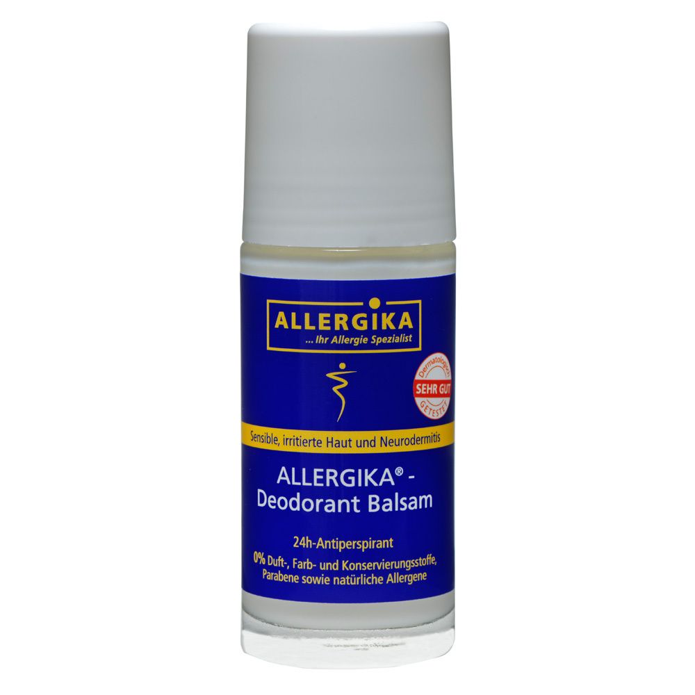 ALLERGIKA® Deodorant Balsam - Hautberuhigendes, 24-h Antiperspirant bei sehr empfindlicher Achselhaut (z. B. nach Haarentfernung), frei von Aluminium-Salzen und Alkohol