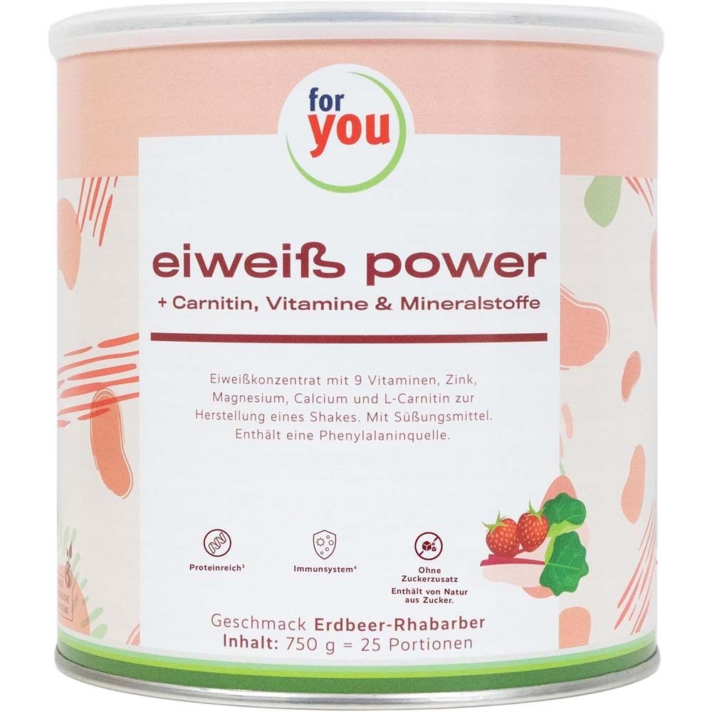 For you eHealth Eiweiß Power Erdbeer-Rhabarber