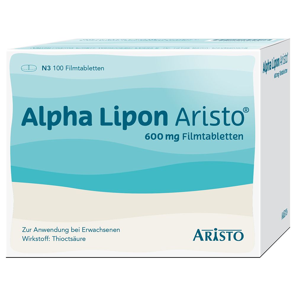 Alpha Lipon Aristo® 600 mg Filmtabletten mit Alpha-Liponsäure, gezielte Hilfe bei Missempfindungen durch diabetische Nervenschäden (Polyneuropathie)