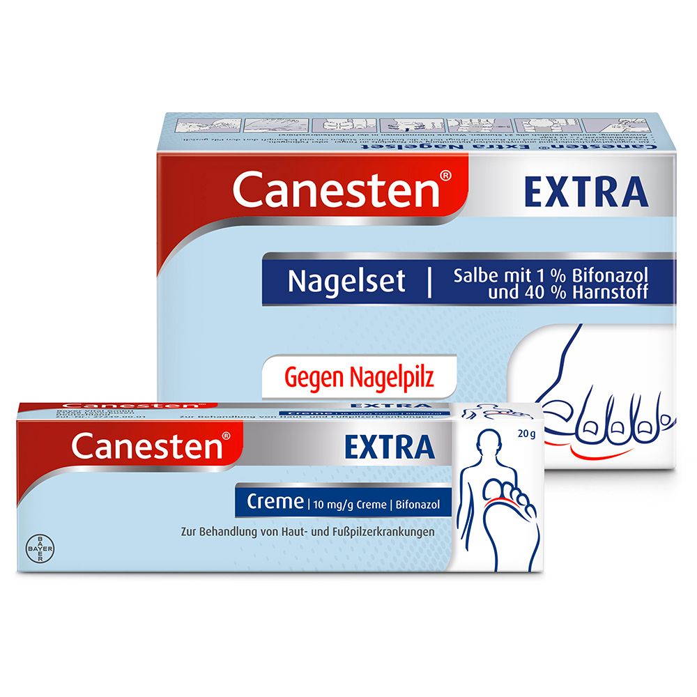 Canesten® EXTRA 2-Phasen-Kurztherapie-Set bei Nagelpilz