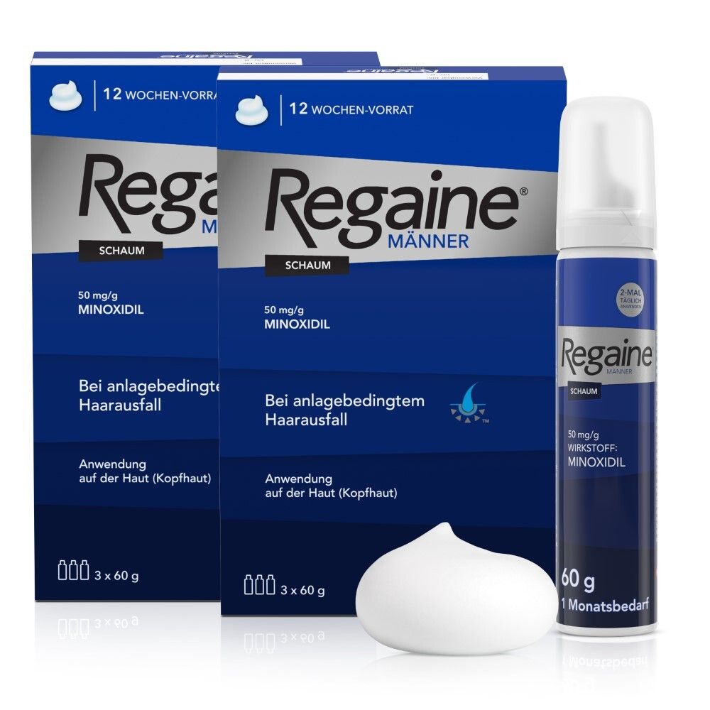 Regaine Männer Schaum mit Minoxidil bei erblich bedingtem Haarausfall