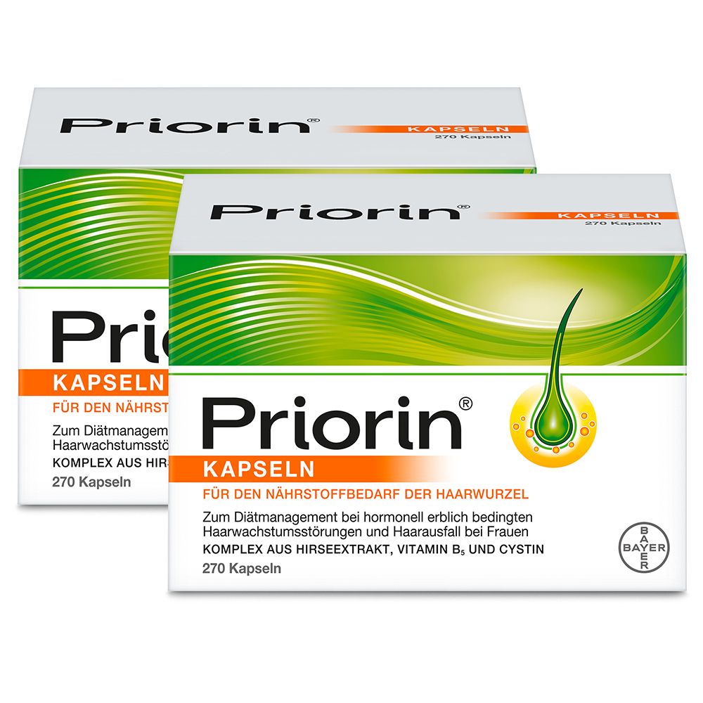 Priorin® Kapseln bei Haarausfall  bei Frauen (hormonell erblich bedingt)