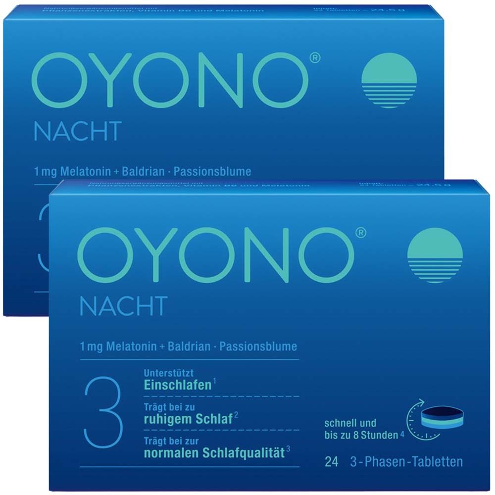 OYONO® Nacht mit 1mg Melatonin, Baldrian und Zitronenmelisse