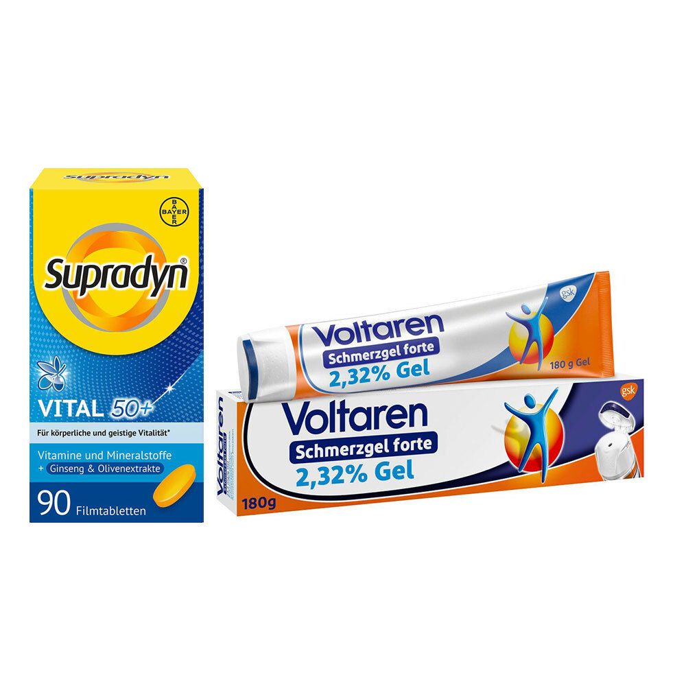 Supradyn® Vital 50+ Ginseng + Olive + Voltaren Schmerzgel forte