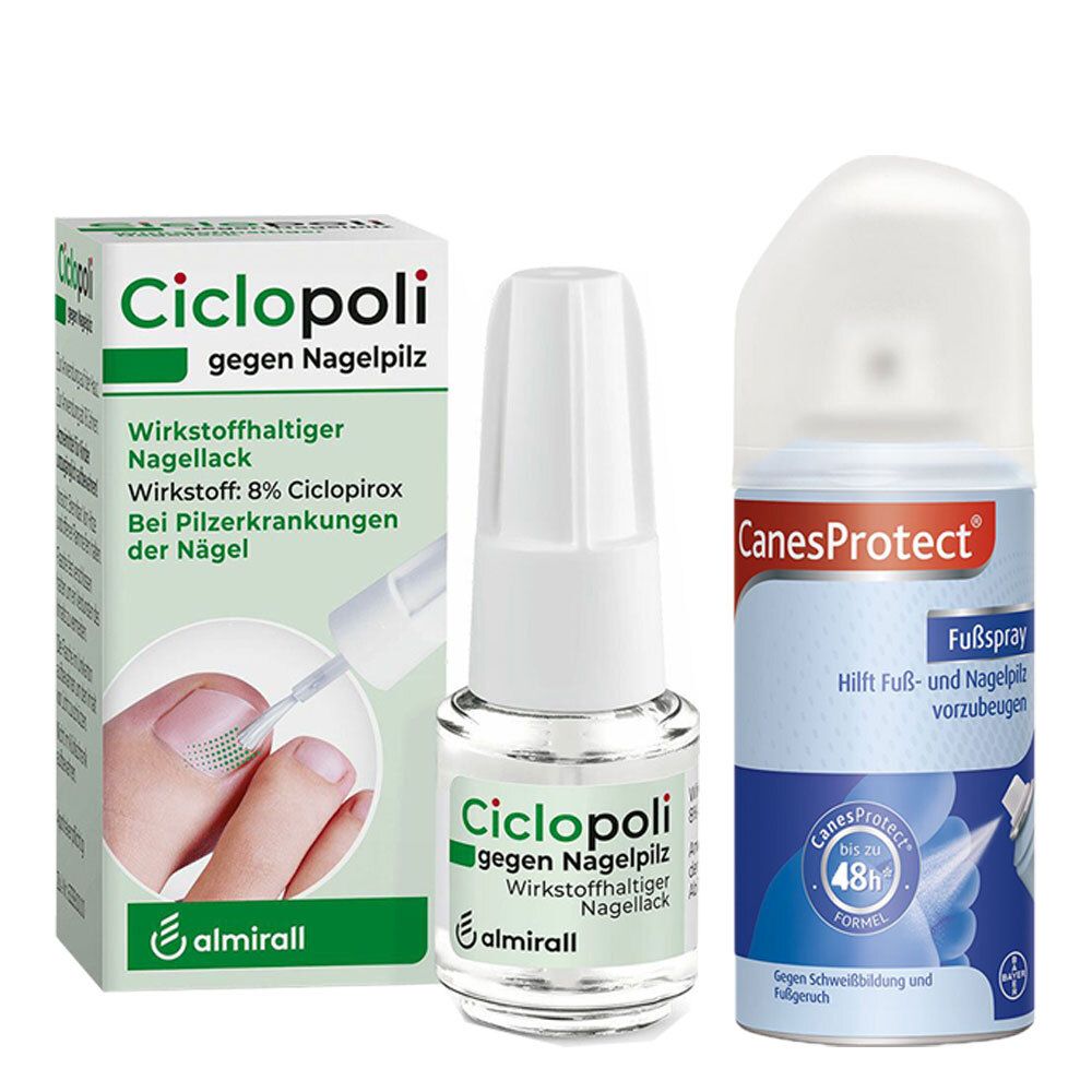 Ciclopoli® gegen Nagelpilz 6,6 ml + CanesProtect® Fußspray