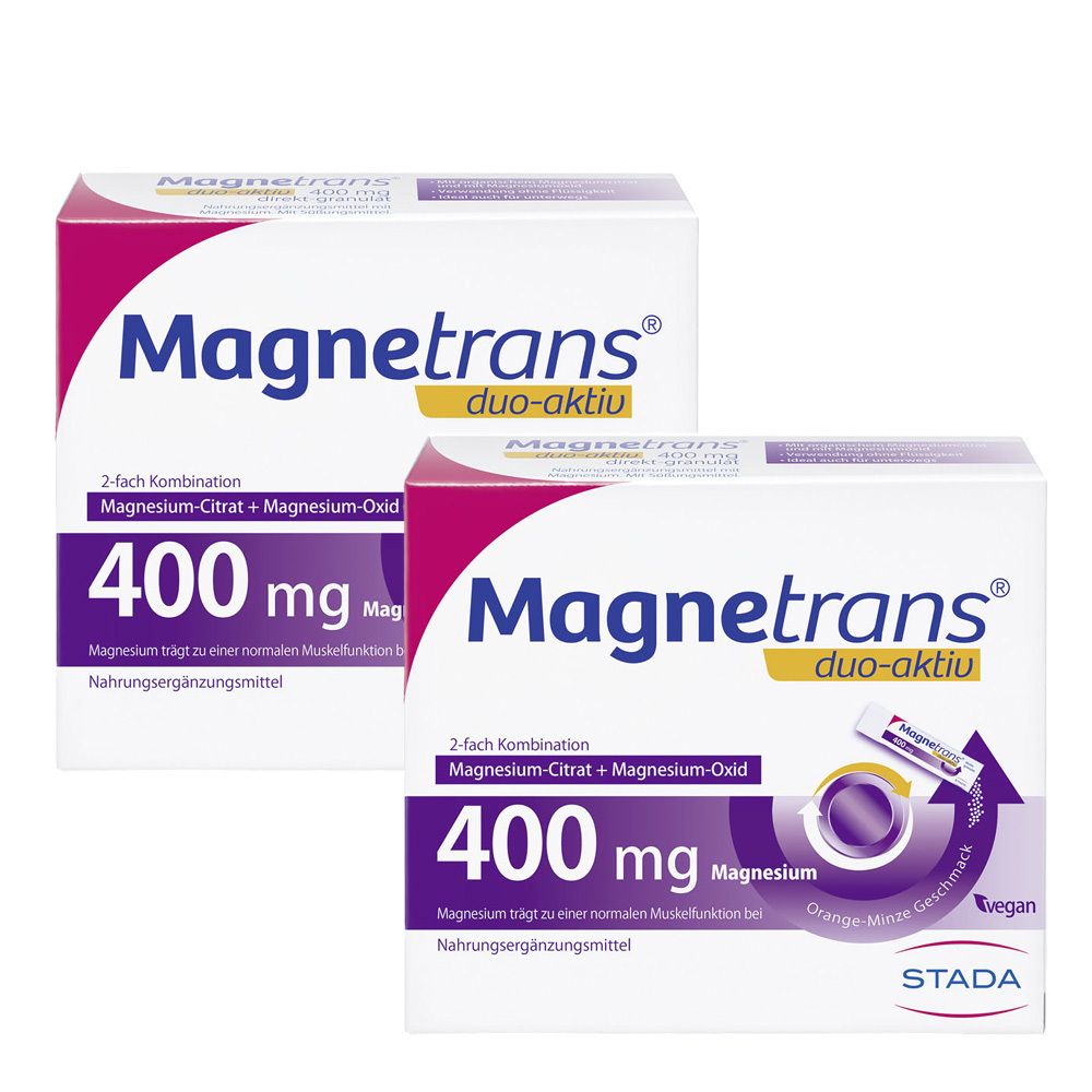 Magnetrans® DUOAKTIV 400mg Nahrungsergänzungsmittel – mit der 2-fach Kombination Magnesium-Citrat und Magnesium-Oxid