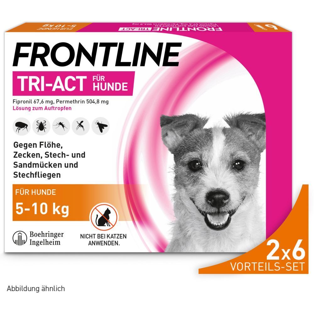 FRONTLINE TRI-ACT® gegen Zecken, Flöhe und fliegende Insekten beim Hund (5-10kg)