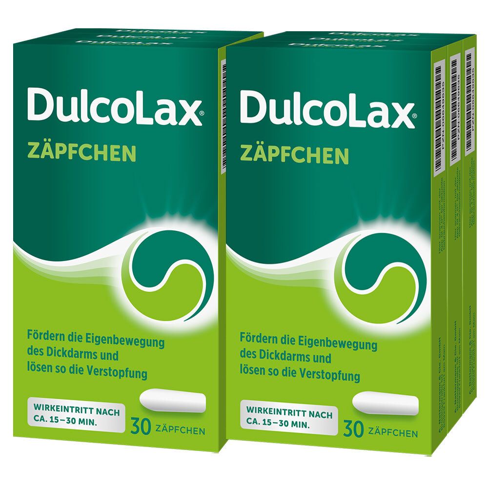 DulcoLax Zäpfchen 2x 30Stk. I schnelle Hilfe bei Verstopfung I wirkt in 15 bis 30 Minuten