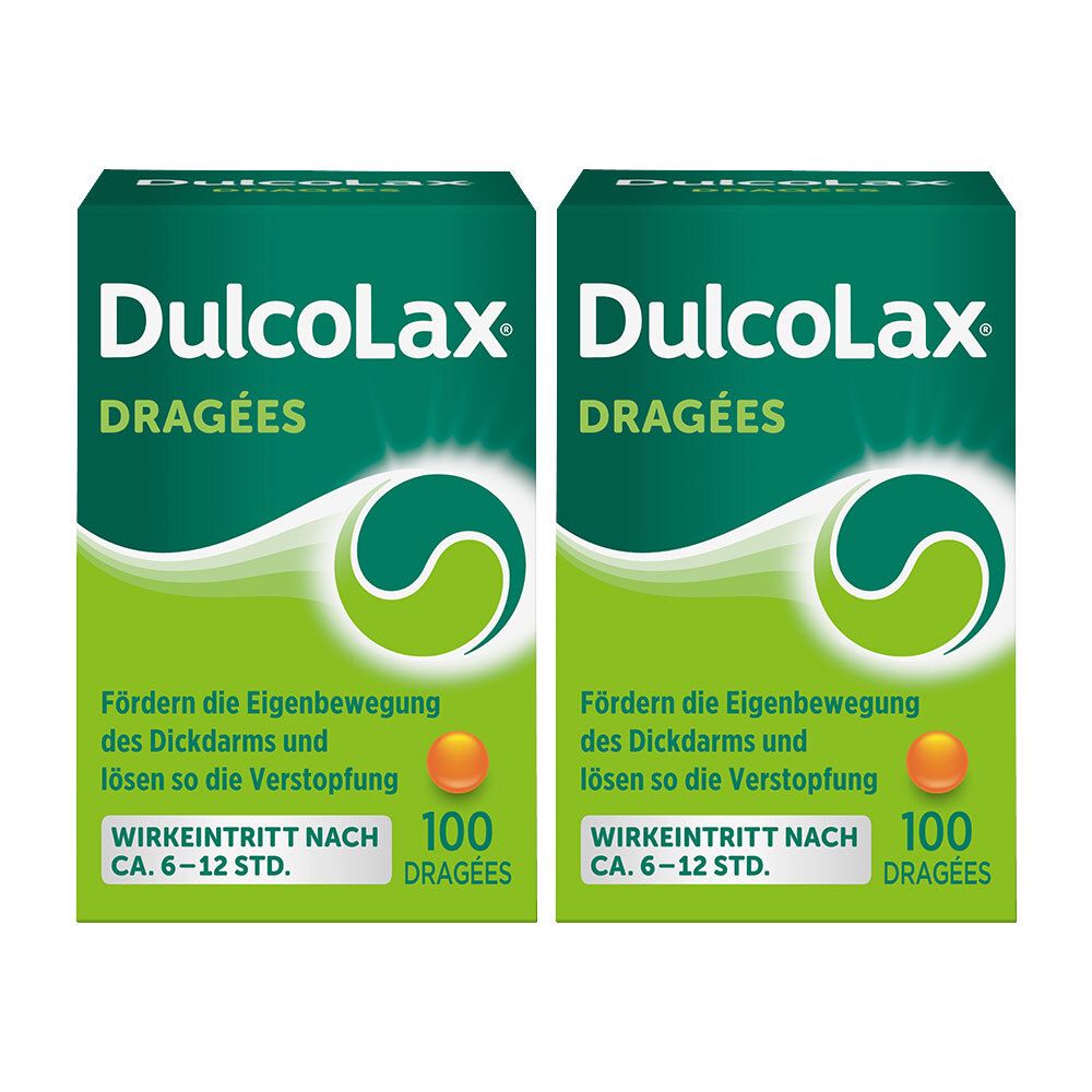 DulcoLax Dragées 2x 100Stk. I planbare Hilfe bei Verstopfung I wirkt in 6–12 Stunden