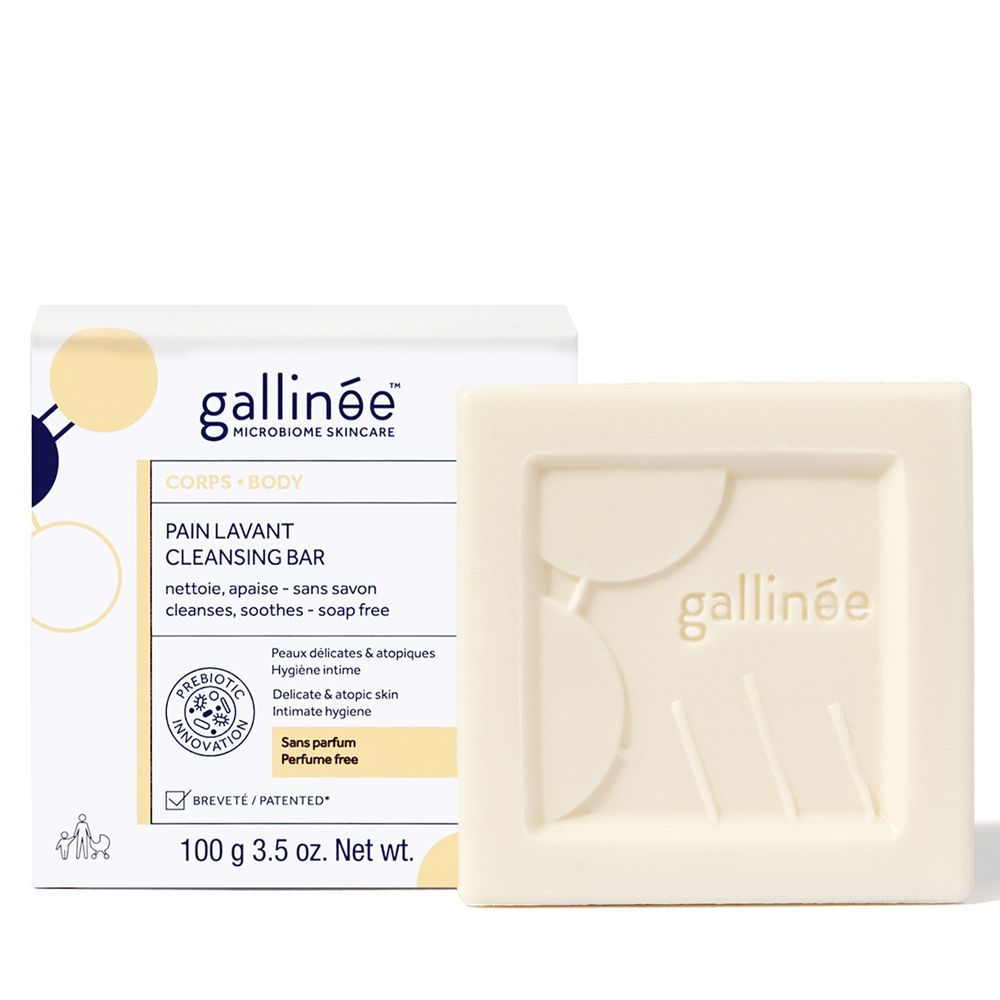 Gallinée Cleansing Bar Perfume Free - Zur Intimpflege geeignete ultrasanfte parfümfreie Cleansing Bar für empfindliche Haut mit einem natürlichen pH-Wert