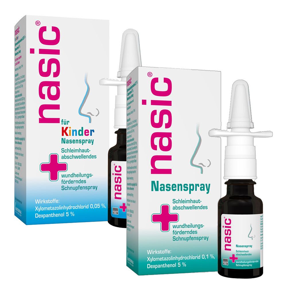 nasic® Nasenspray + nasic® für Kinder Nasenspray