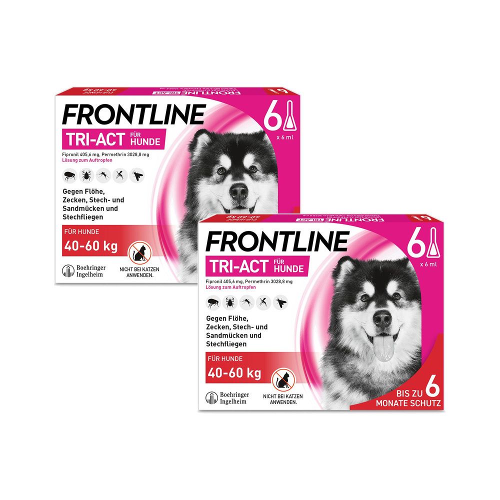 FRONTLINE TRI-ACT® gegen Zecken, Flöhe und fliegende Insekten beim Hund (40-60kg)