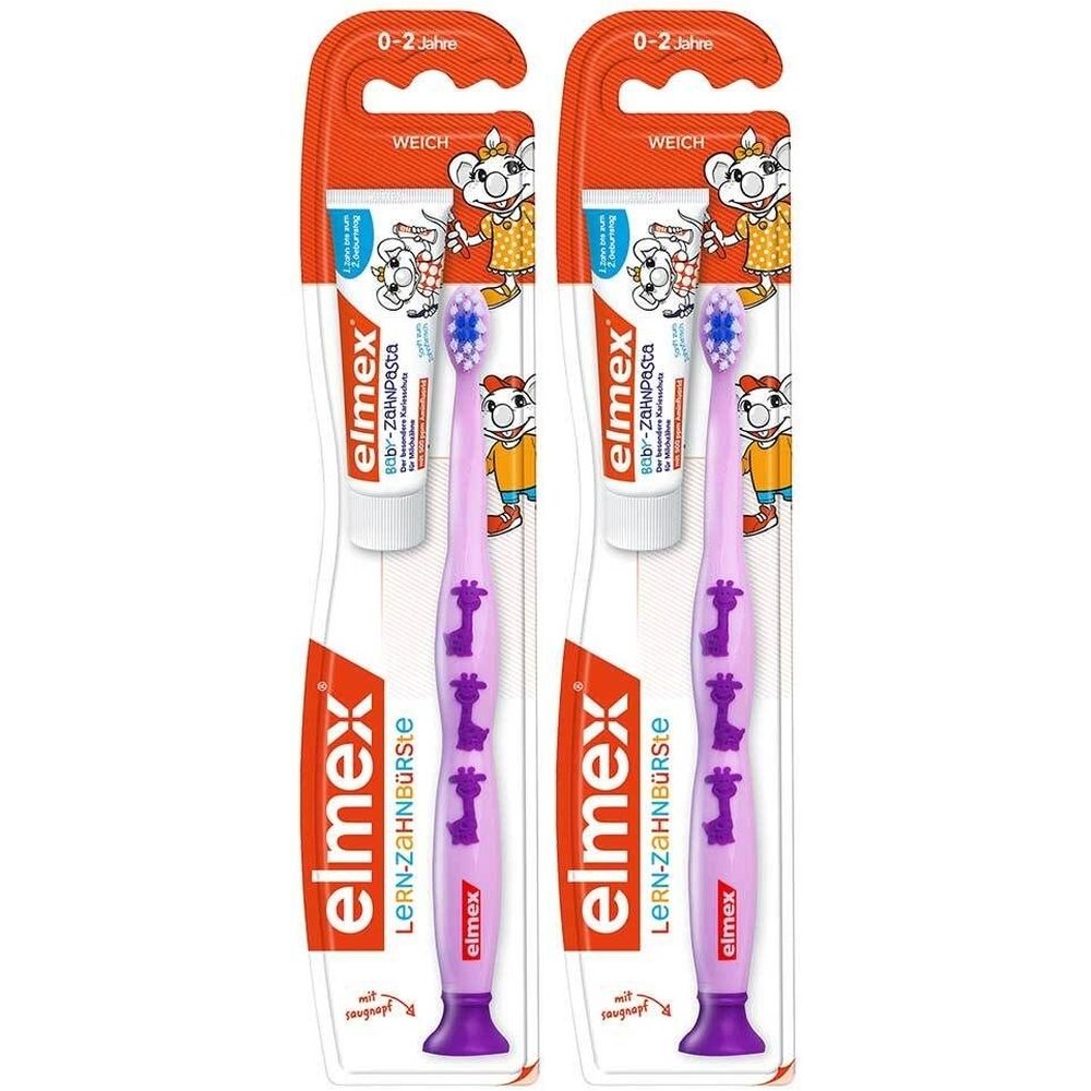 elmex Lern-Zahnbürste 0-2 Jahre Weiche Kinder-Zahnbürste