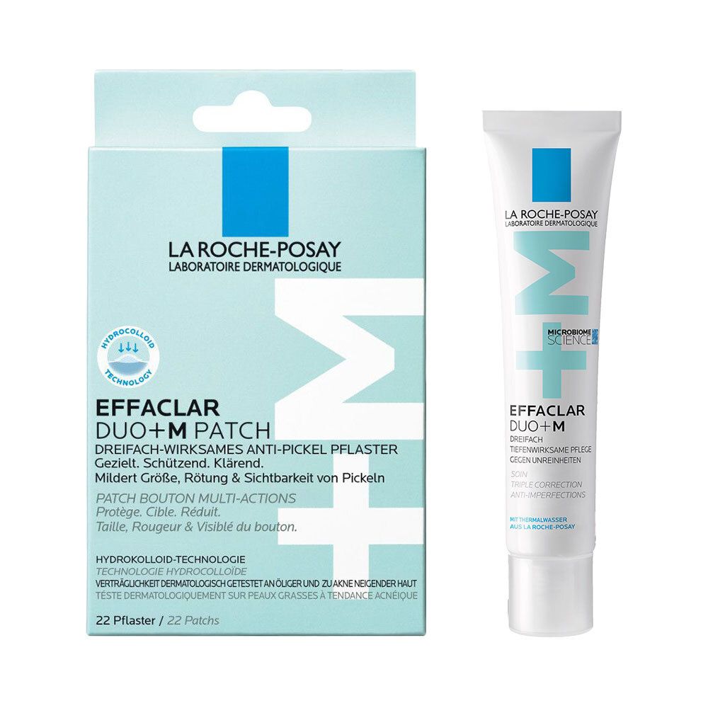 La Roche Posay Effaclar DUO+M Patch + La Roche Posay Effaclar Duo+M: Dreifach tiefenwirksame Pflege gegen Pickel, Mitesser und Unreinheiten mit Anti-Rückfall-Effekt