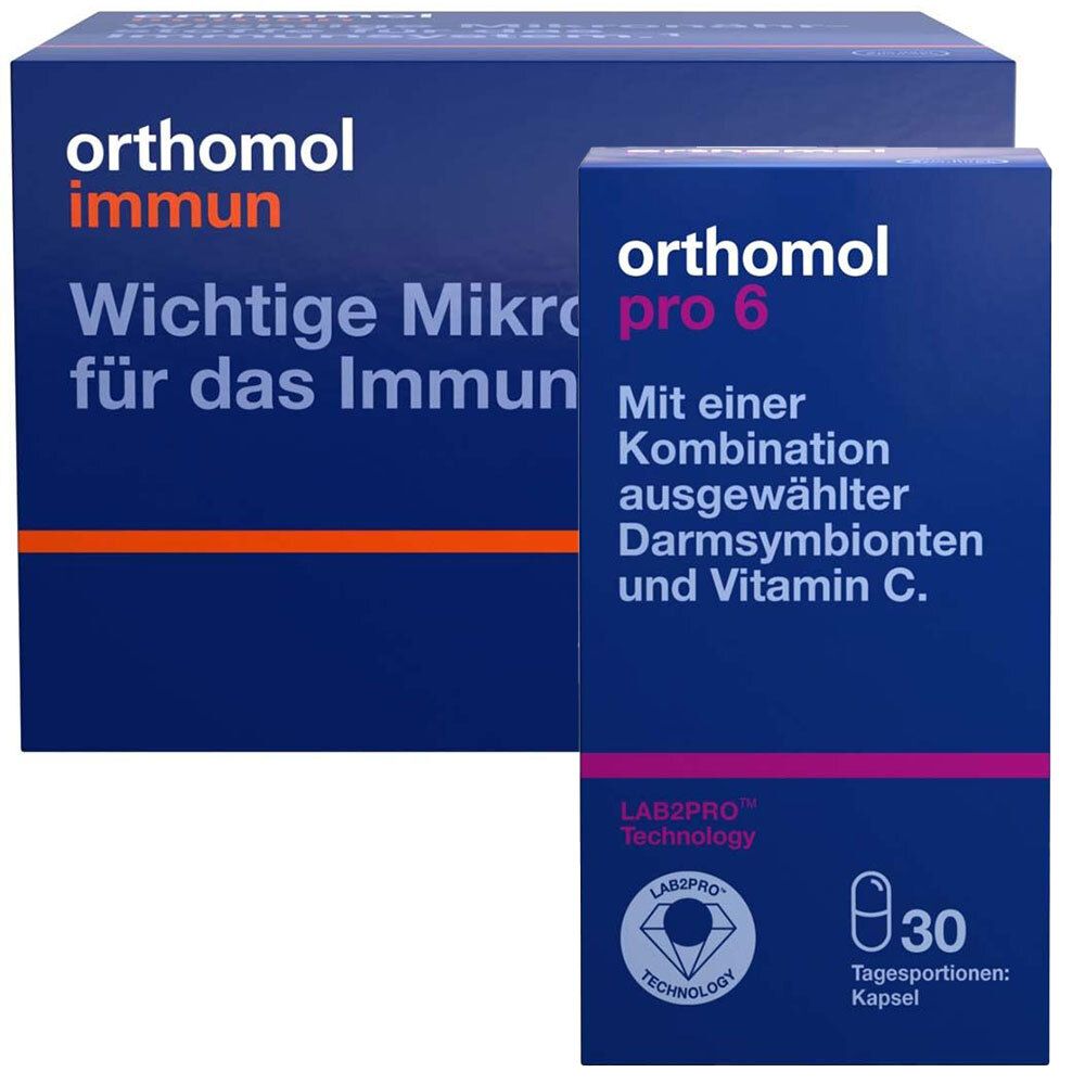 Orthomol Immun Trinkampullen/Tabletten + Orthomol Pro 6 Kapseln