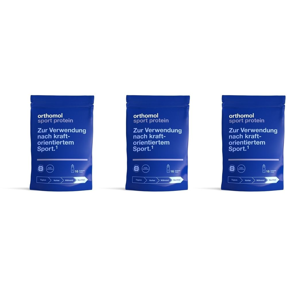 Orthomol Sport protein - Regeneration nach dem Kraftsport - Eiweißpulver mit Kreatin und BCAA - Vanille-Geschmack - Pulver