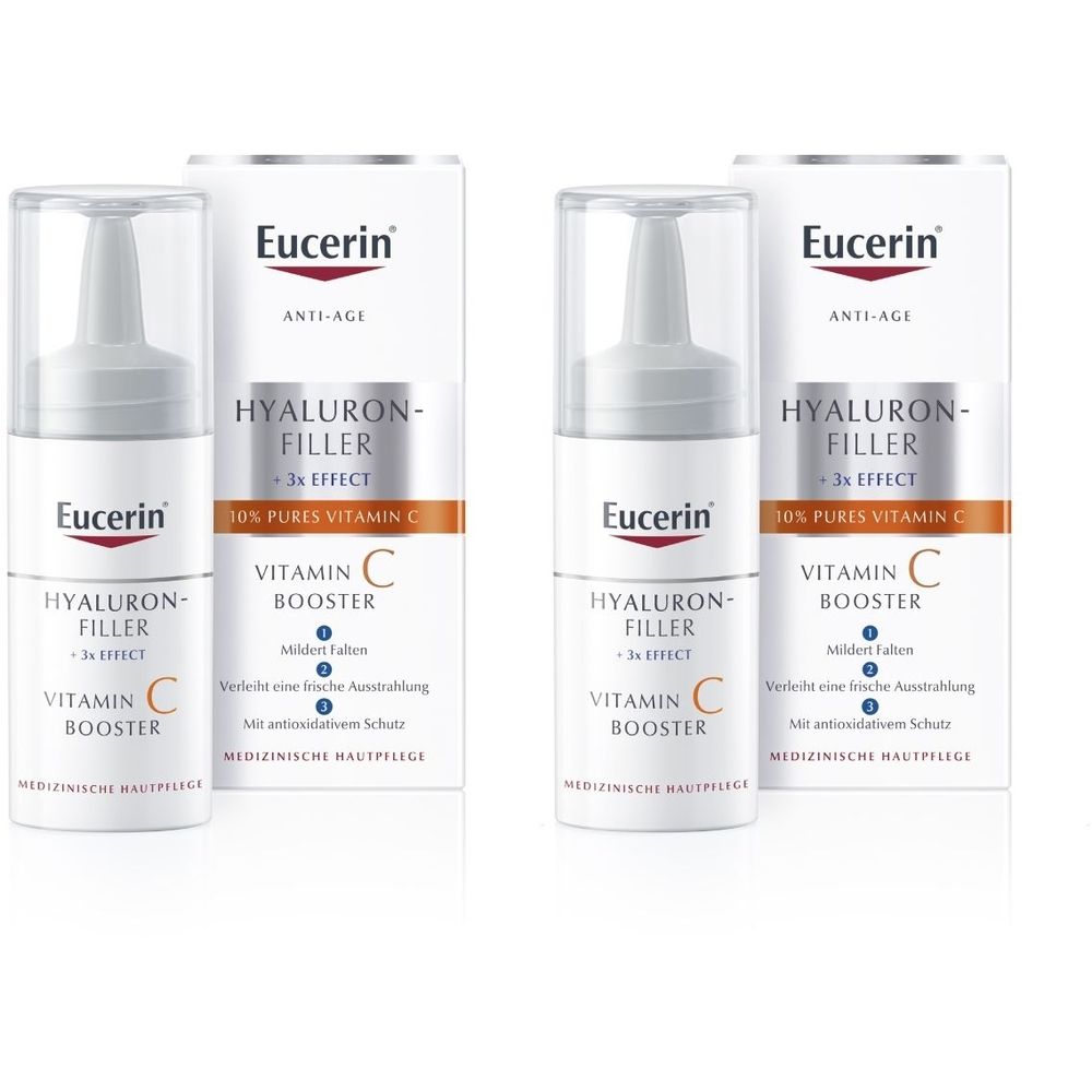 Eucerin Hyaluron-Filler Vitamin C Booster – Anti-Age Serum mit 10% frisch aktiviertem Vitamin C - Jetzt 20 % mit dem Code eucerin20 sparen