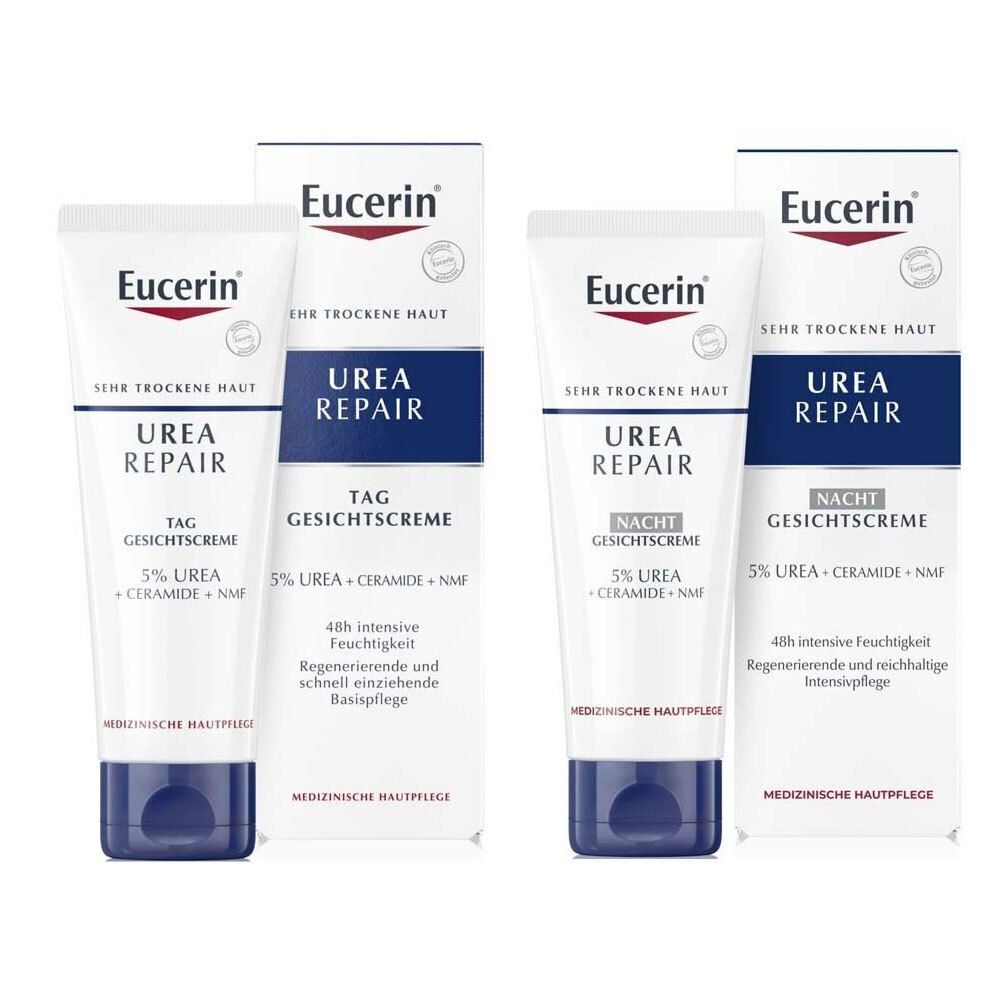 Eucerin Urea Repair Tag Gesichtscreme 5% + Eucerin Urea Repair Nacht Gesichtscreme 5%