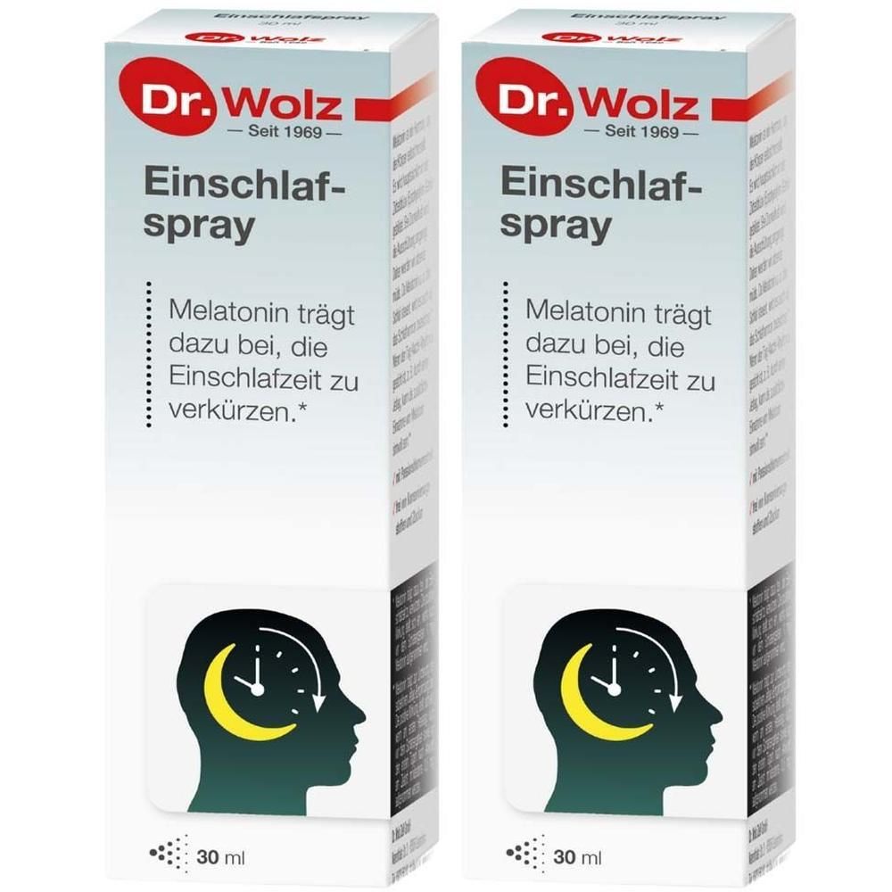 Einschlafspray Dr. Wolz, optimale Kombination mit Melatonin und Passionsblumenextrakt, ohne Konservierungsstoffe und Zucker, 30ml