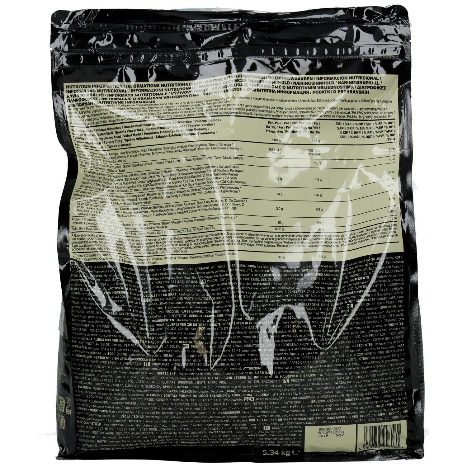 OPTIMUM NUTRITION® Serious Mass Proteinpulver Chocolate