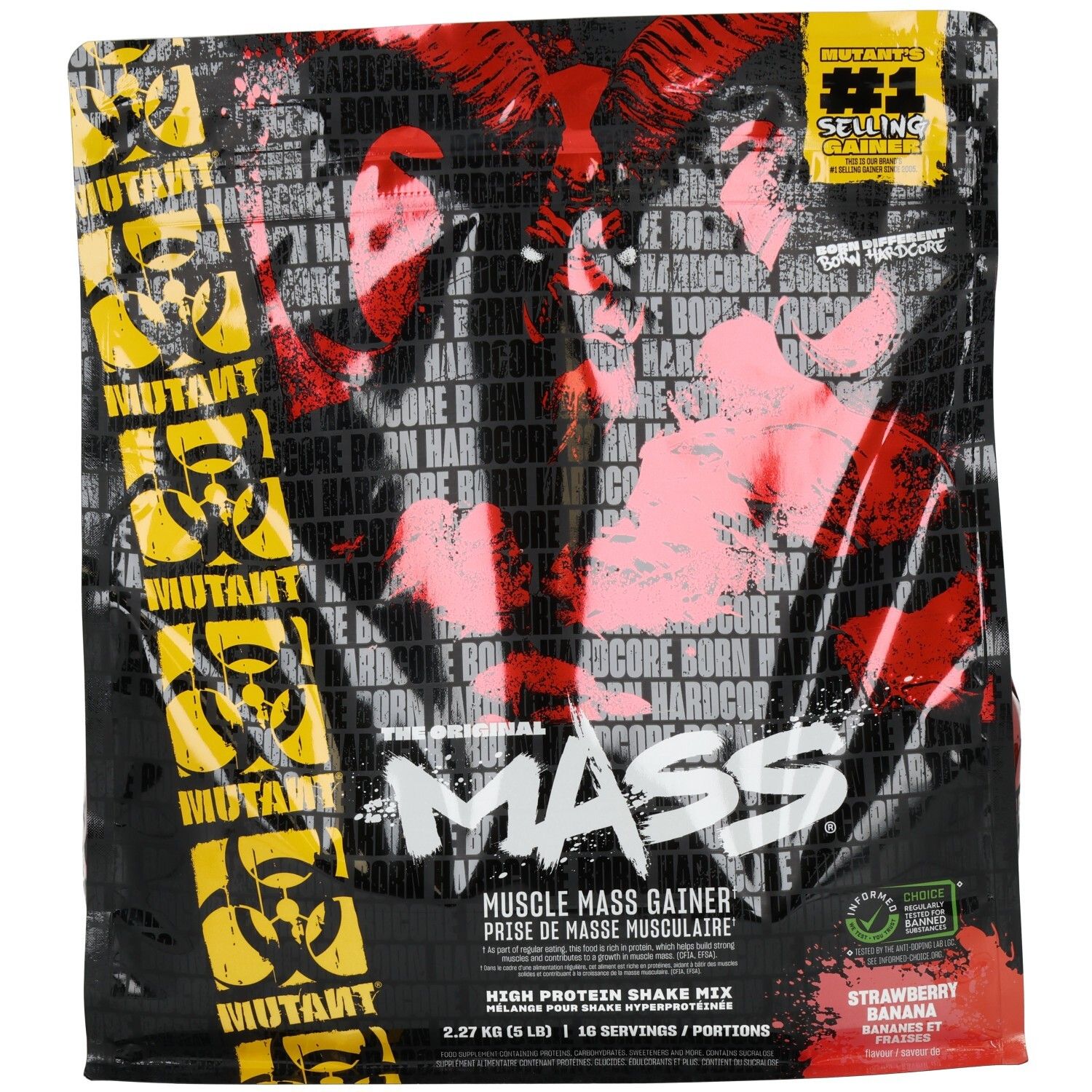 Mutant Mass Muscle Mass Gainer Erdbeer-Banane