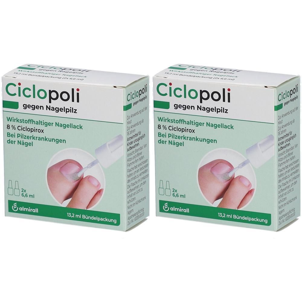 Ciclopoli gegen Nagelpilz Nagellack Doppelpack 2x 6,6 ml