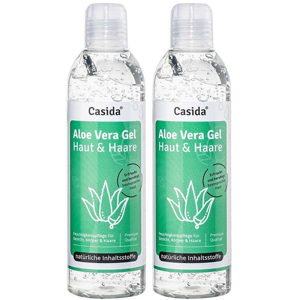 Casida Aloe Vera Gel Haut & Haare - DERMATEST Sehr Gut - 100% Natürlich, Rein & Ohne Duftstoffe