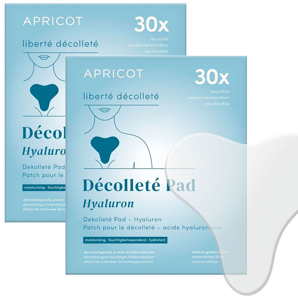 APRICOT Décolleté Pad Hyaluron – Wiederverwendbares Dekolleté-Pad